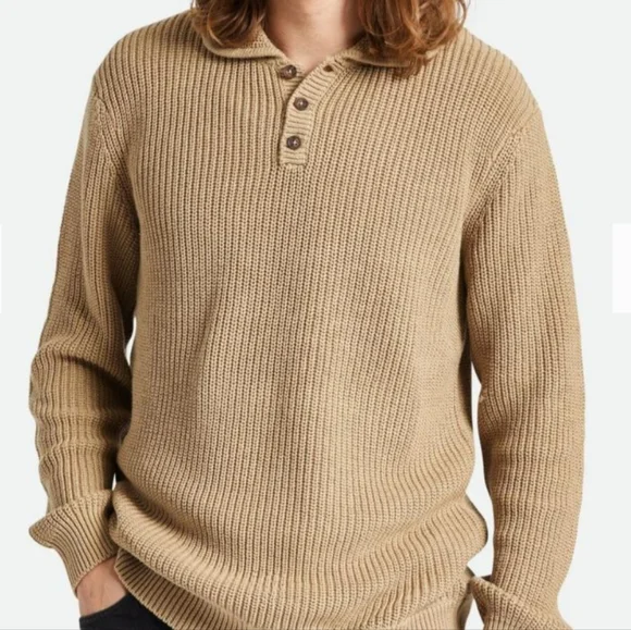 Brixton Black Sweater Jacquard Knit